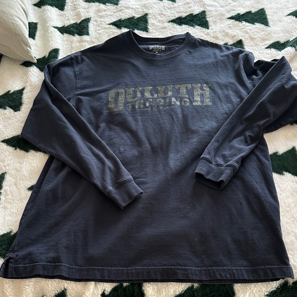 Duluth Trading Co Men's Dark Blue Long Sleeve Tee